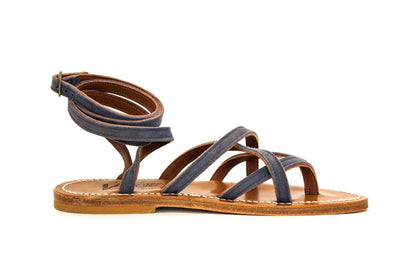 K. Jacques St. Tropez Shoes Small | US 7 I IT 37 Suede Wrap Sandal