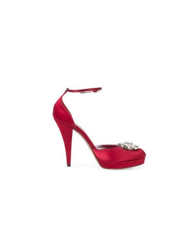 Karen Millen Shoes Small Red Peep Toe Heels