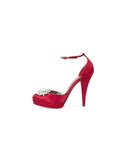 Karen Millen Shoes Small Red Peep Toe Heels