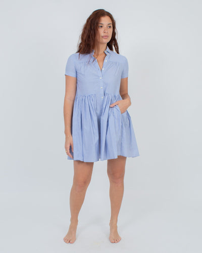 Kate Spade Broome Street Clothing XXS Striped Oxford Dress with Pockets