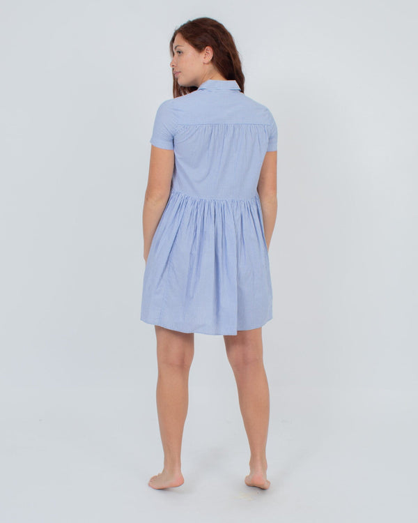 Striped Oxford Dress with Pockets The Revury