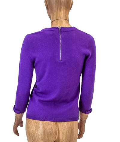 Kate Spade New York Clothing Small Crew Neck Zip Sweater