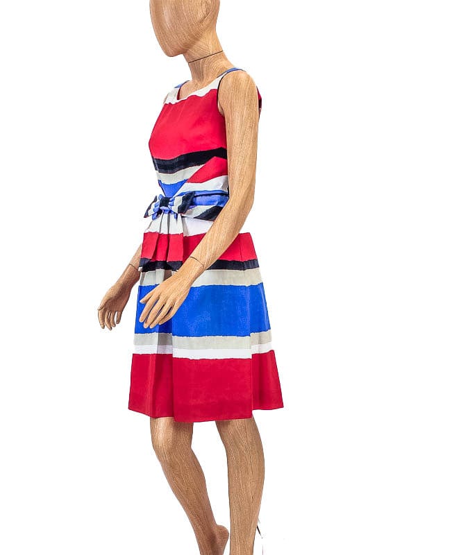 Striped Bow Dress - The Revury