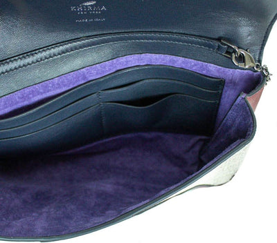 Khirma Eliazov Bags One Size "Roya Envelope Clutch" Snakeskin Bag