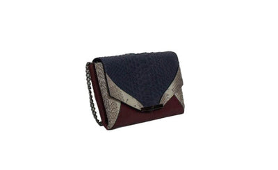 Khirma Eliazov Bags One Size "Roya Envelope Clutch" Snakeskin Bag