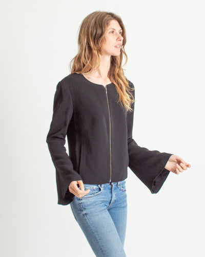 Kobi Halperin Clothing Small Black Zip Up Jacket