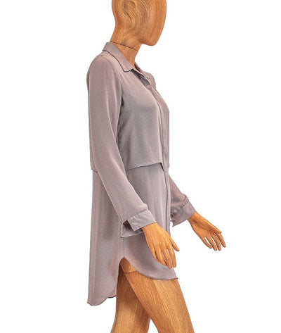 Krista Clothing XS Silky Shirt Dress with Slip