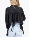 L'Academie Clothing Small Ruffle Open Back Button Down