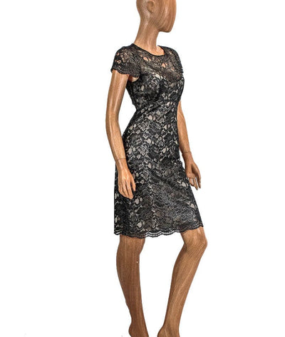 L'Agence Clothing Medium | US 6 Metallic Sheer Lace Dress