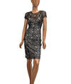 L'Agence Clothing Medium | US 6 Metallic Sheer Lace Dress