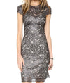 L'Agence Clothing Medium | US 6 Metallic Sheer Lace Dress