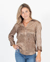 L'Agence Clothing XS Printed Button Down Blouse