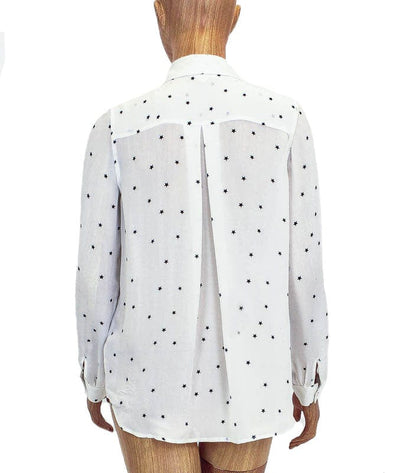 L'Agence Clothing XS Silk Star Button Down Top