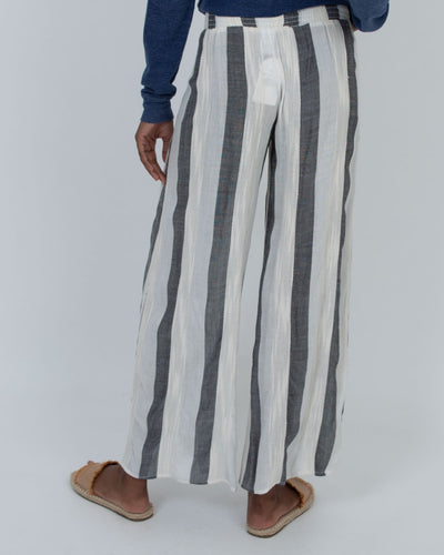 L*SPACE Clothing Medium Striped Wide Leg Pant with High Slits