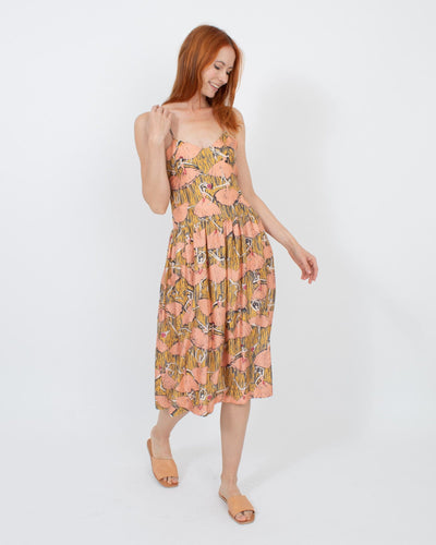 La Prestic Ouiston Clothing Small Ballerina Print Silk Dress