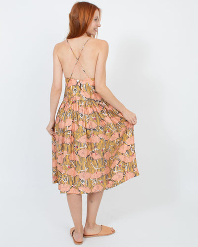 La Prestic Ouiston Clothing Small Ballerina Print Silk Dress
