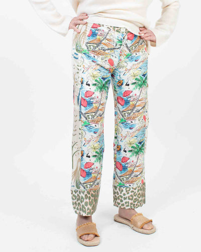 La Prestic Ouiston Clothing Small Silk Printed Pants