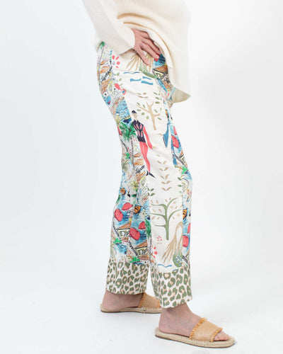 La Prestic Ouiston Clothing Small Silk Printed Pants