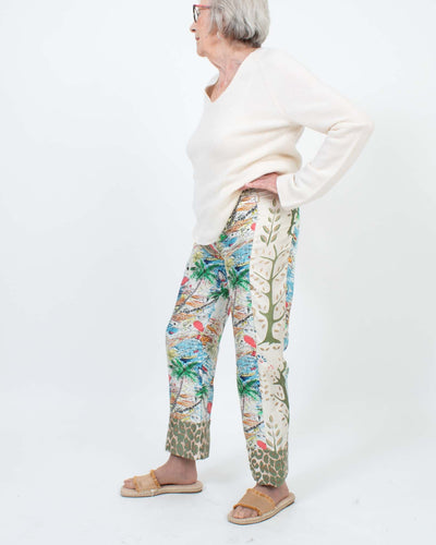 La Prestic Ouiston Clothing Small Silk Printed Pants