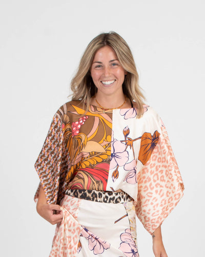 La Prestic Ouiston Clothing XS Silk Cropped Top