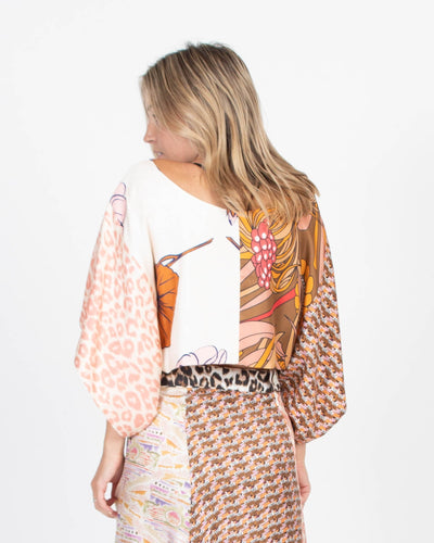 La Prestic Ouiston Clothing XS Silk Cropped Top