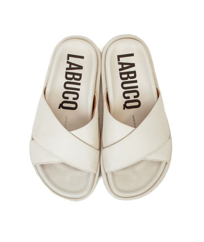 LABUCQ Shoes XS | US 5 Mo Slide in Ivory Nappa Leather