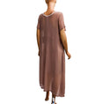 LACAUSA Clothing Medium Sheer Dress with Knee Length Cotton Slip