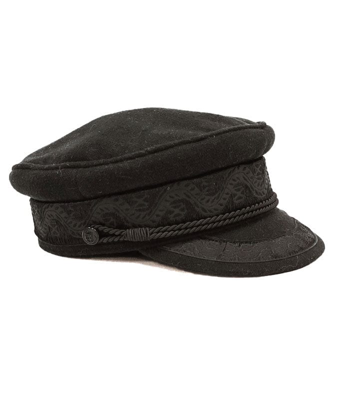 Lack of Colors Accessories Medium Riviera Newsboy Cap in Black