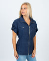 Lafayette 148 Clothing XS | US 2 Short Sleeve Denim Top