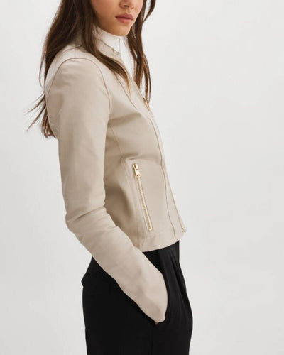 Lamarque Clothing Large "Chapin Reversible Leather Jacket"