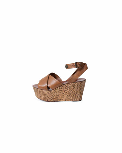 LANVIN Shoes Medium | US 8 Brown Leather Wedges