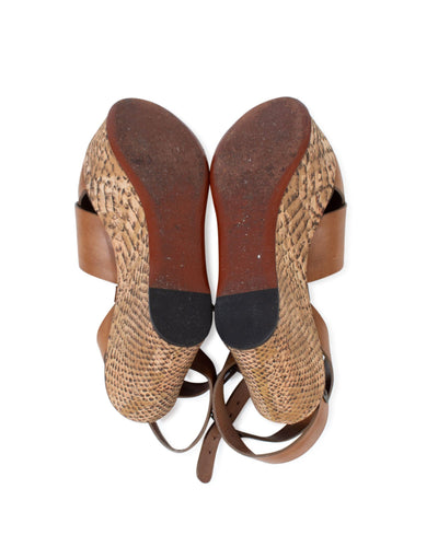 LANVIN Shoes Medium | US 8 Brown Leather Wedges