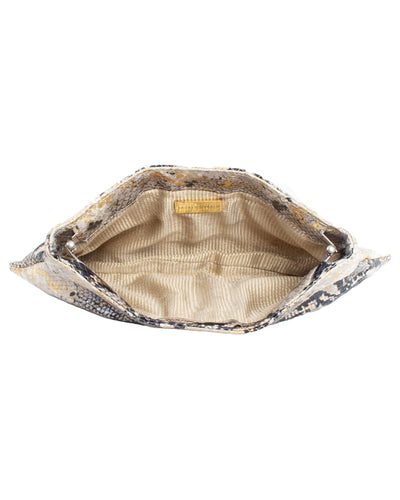 Lauren Merkin Bags One Size Metallic Faux Snakeskin Clutch