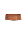 Le Palina Accessories Small Camel Leather Waist Belt
