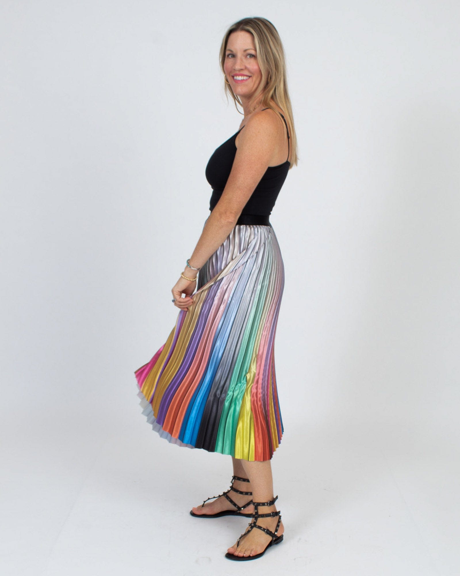 Le Superbe Clothing Small Metallic Multicolor Skirt