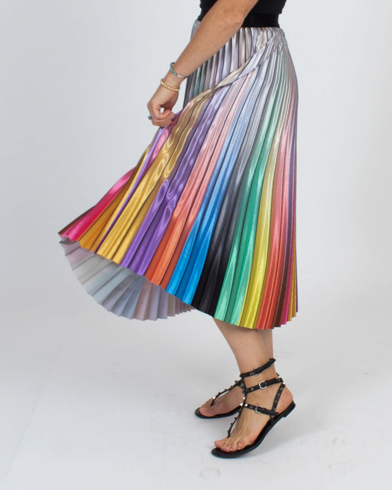 Le Superbe Clothing Small Metallic Multicolor Skirt