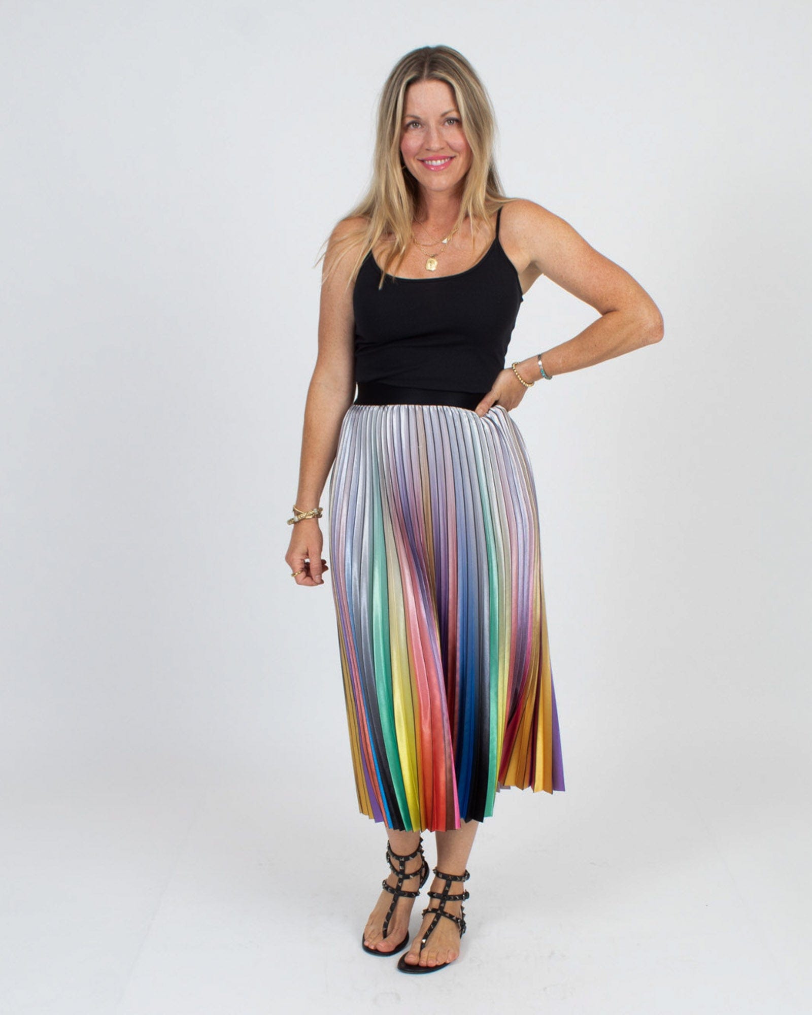 Le Superbe Clothing Small Metallic Multicolor Skirt