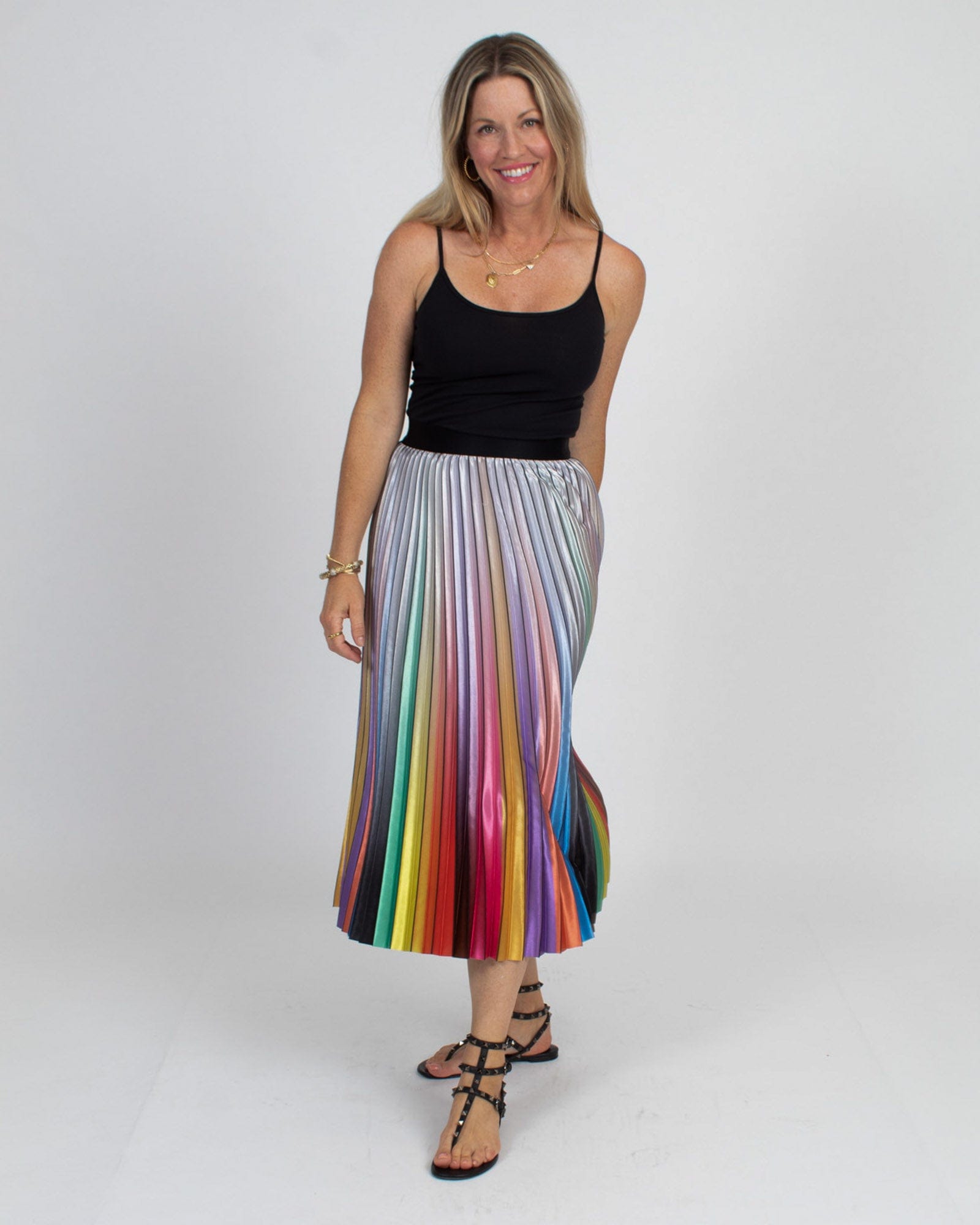 Le Superbe Clothing Small Metallic Multicolor Skirt