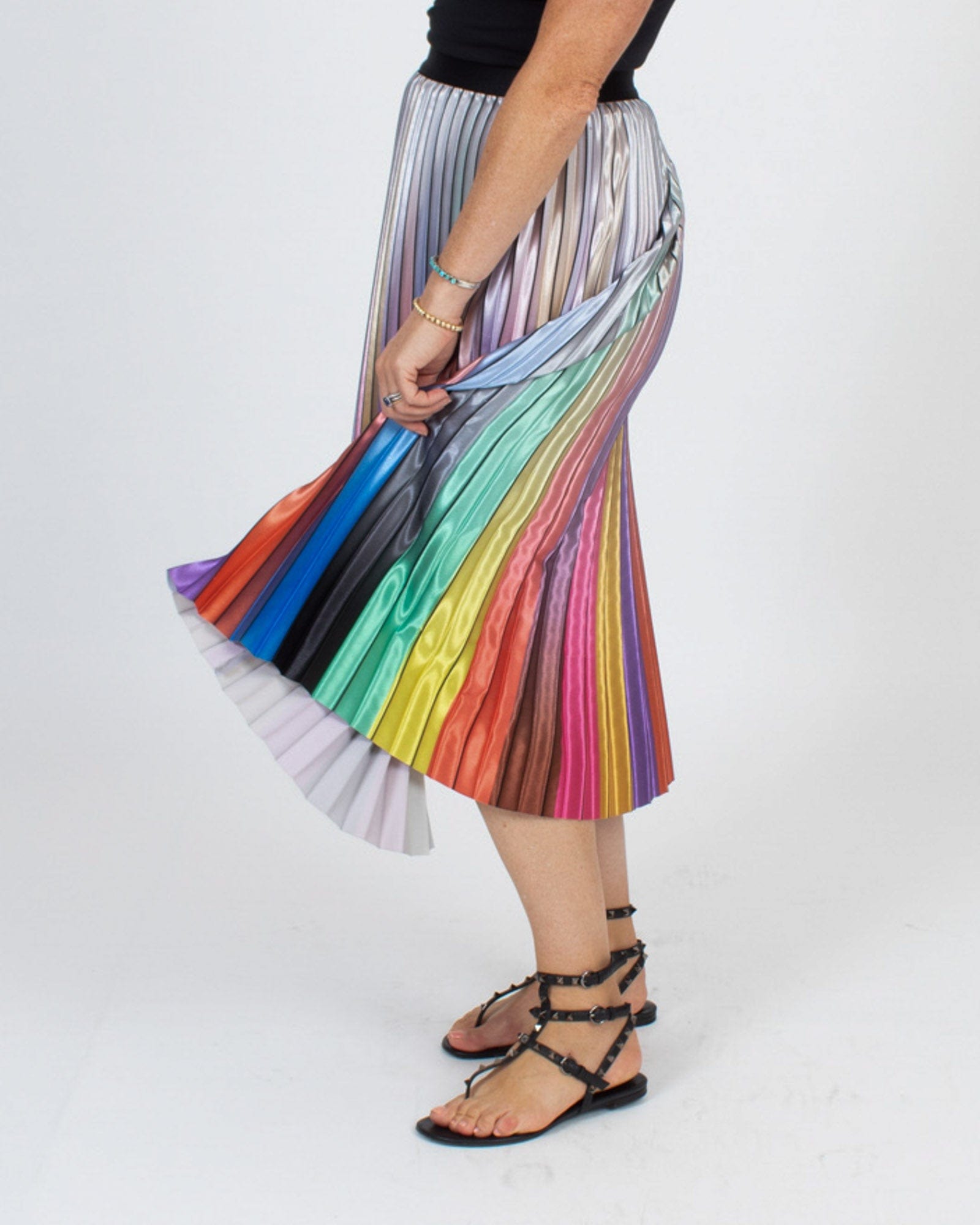 Le Superbe Clothing Small Metallic Multicolor Skirt