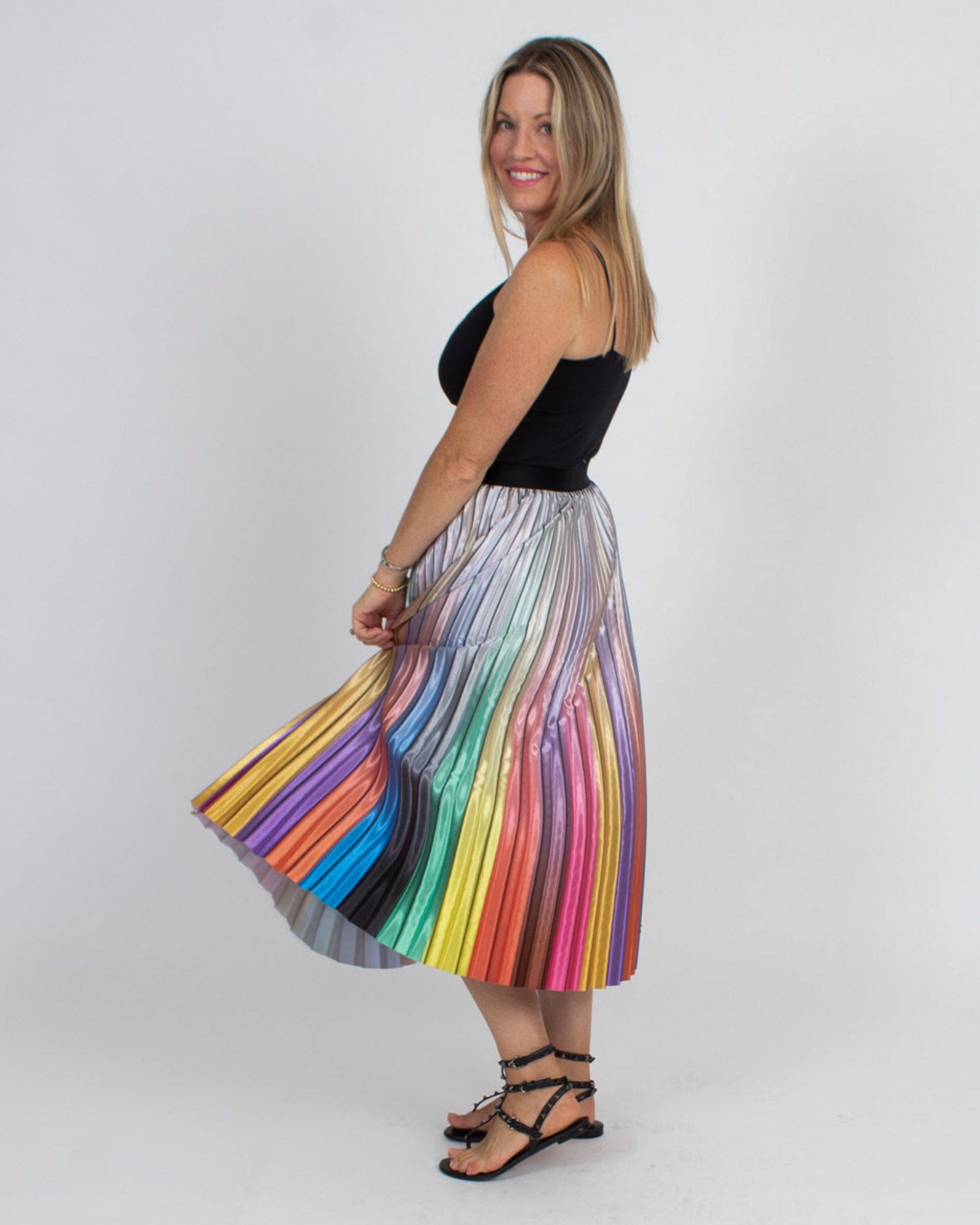 Le Superbe Clothing Small Metallic Multicolor Skirt