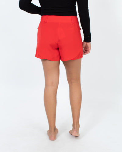 LEIFSDOTTIR Clothing Medium | US 6 Red Silk Shorts