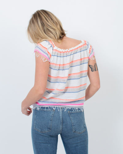 LEMLEM Clothing Small Striped Tasseled Top