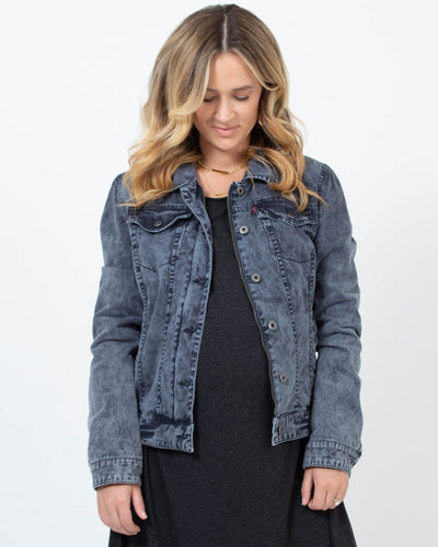 Levi Strauss Clothing Large Zip Up Denim Jacket