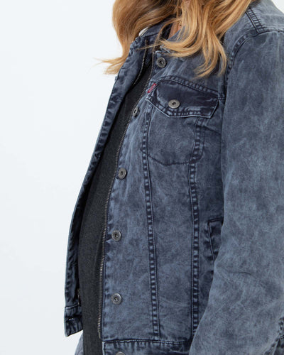 Levi Strauss Clothing Large Zip Up Denim Jacket