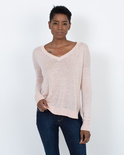 LINE Clothing Small Pink Linen Sweater