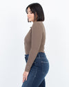 LNA Clothing Medium Brown Long Sleeve Bodysuit