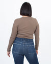 LNA Clothing Medium Brown Long Sleeve Bodysuit