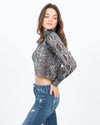 LNA Clothing XS Snake Print Turtleneck Top