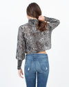 LNA Clothing XS Snake Print Turtleneck Top