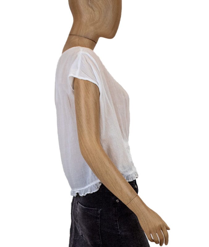 LOCAL Clothing XS White Cap Sleeve Tee